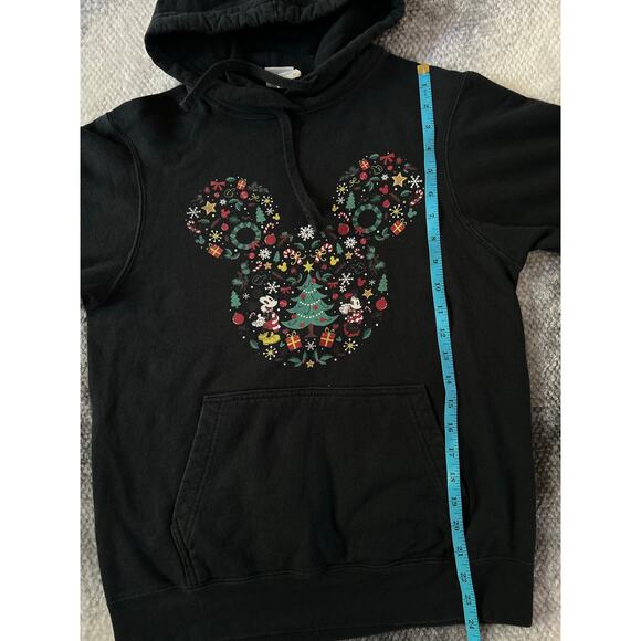 Disney Mickey Mouse and Minnie Mouse Holiday Icon Ear Fill Hoodie Men Size Small - Picture 7 of 9
